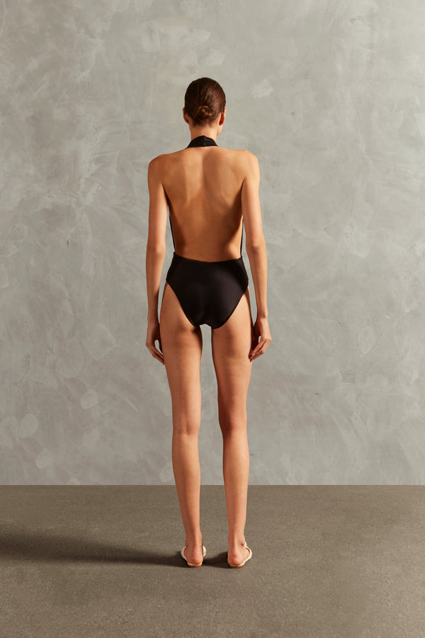 Adriana Degreas Solid Halterneck Swimsuit