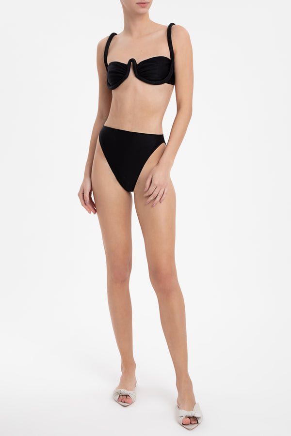 Adriana Degreas Solid High-leg Bikini With Straps