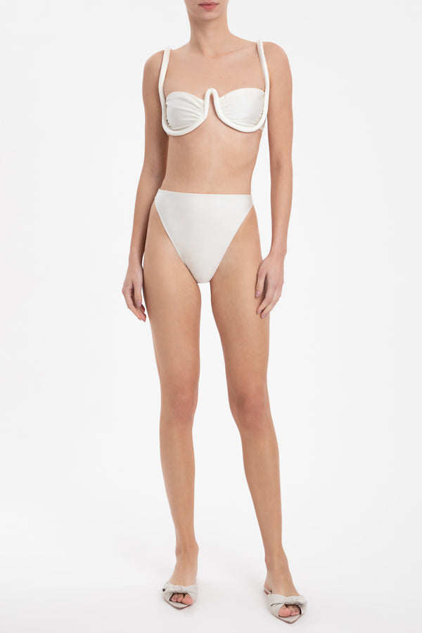adriana degreas Solid High-leg Bikini With Straps