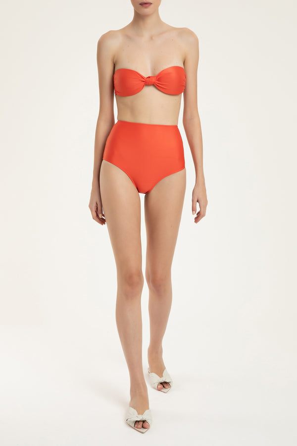 Adriana Degreas Solid Hot Pants Bandeau Bikini