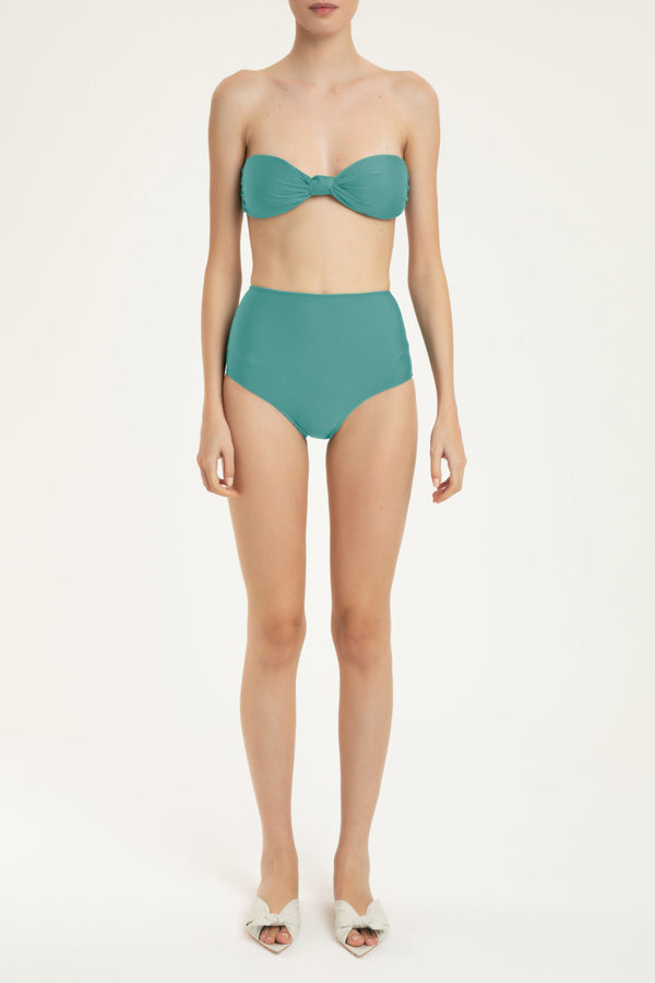 Adriana Degreas Solid Hot Pants Bandeau Bikini