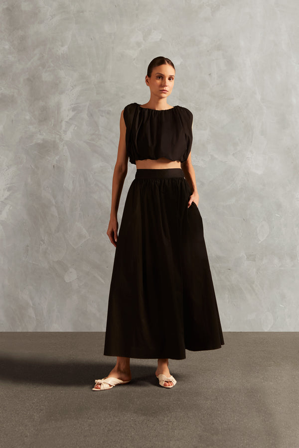 Adriana Degreas Solid Inamorata Cropped Blouse