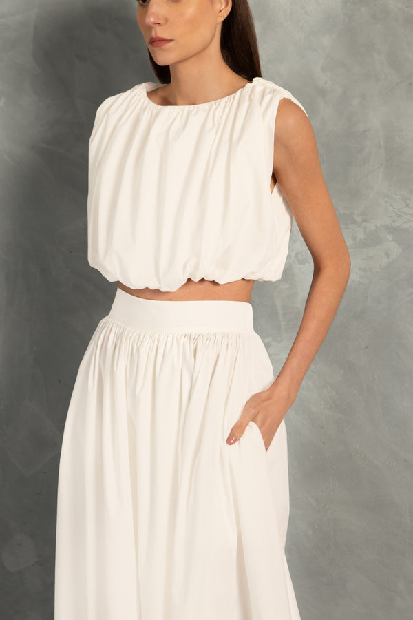 Adriana Degreas Solid Inamorata Cropped Blouse