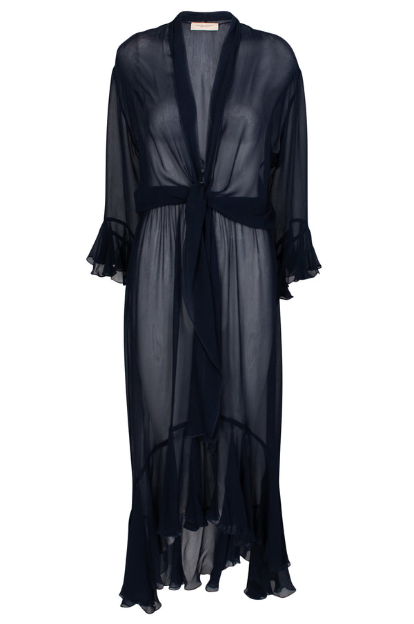 adriana degreas Solid Long Dress With Knot Detail