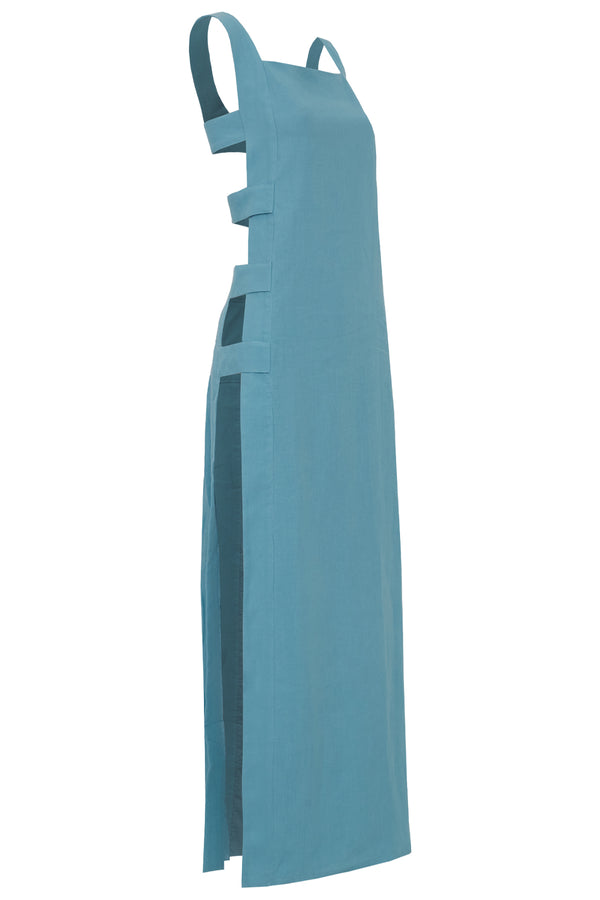 Adriana Degreas Solid Long Dress With Open Sides