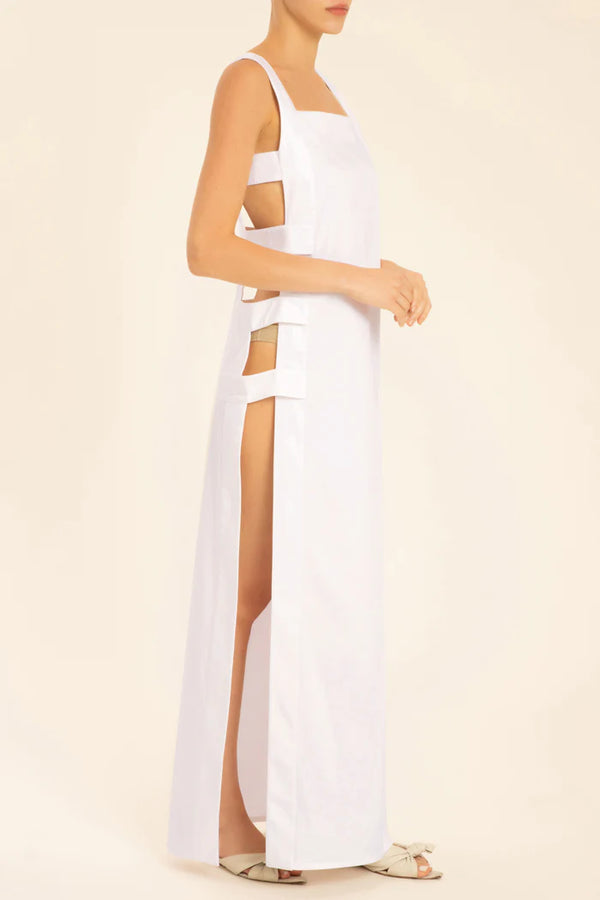 Adriana Degreas Solid Long Dress With Open Sides