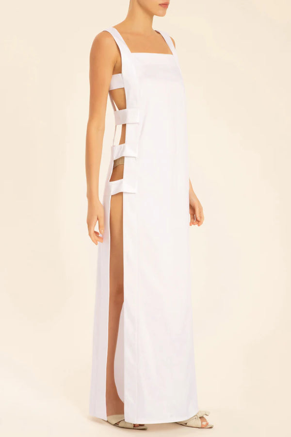 adriana degreas Solid Long Dress With Open Sides