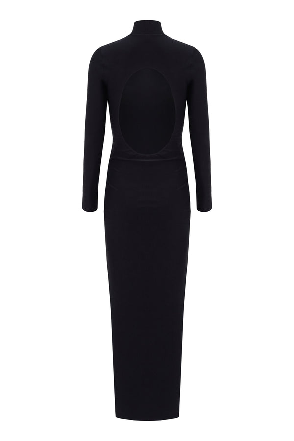 Adriana Degreas Solid Open-Back Long Dress