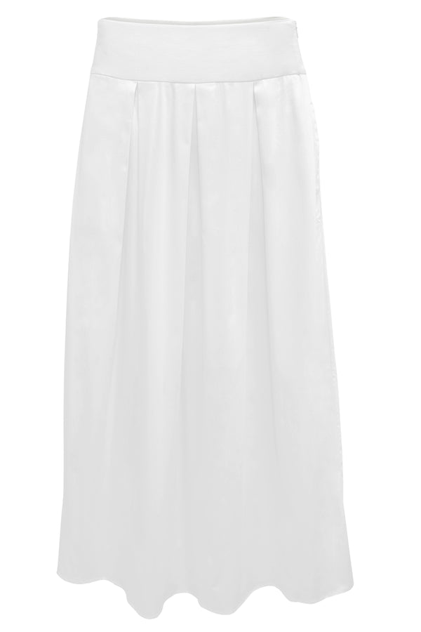Adriana Degreas Solid Pleated Long Skirt