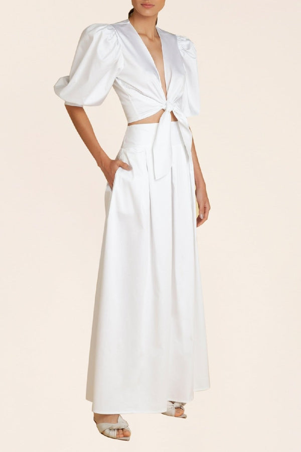 adriana degreas Solid Pleated Long Skirt