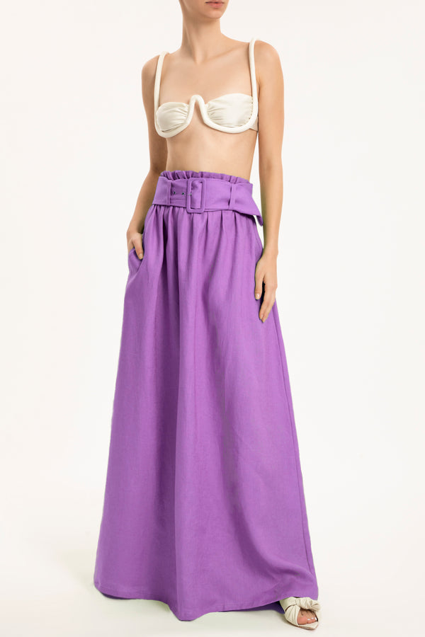 adriana degreas Solid Ruffled Long Skirt