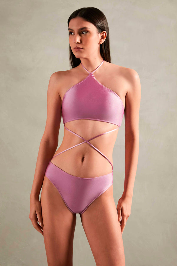 adriana degreas Solid Wraparound Bikini