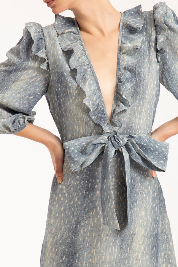 Adriana Degreas Stone Long Dress With Bow