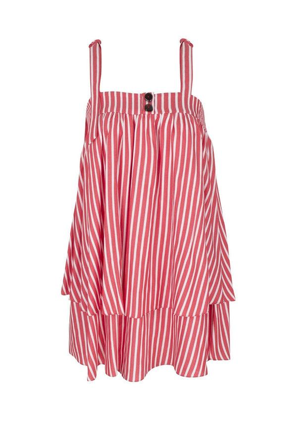 Adriana Degreas Striped Short Dress With Straps