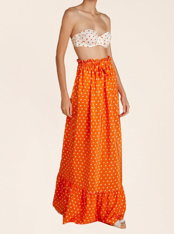 Adriana Degreas Tangerine Pois High-Waisted Bikini