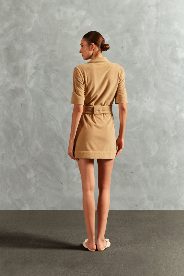 Adriana Degreas Terry Belted Mini Dress