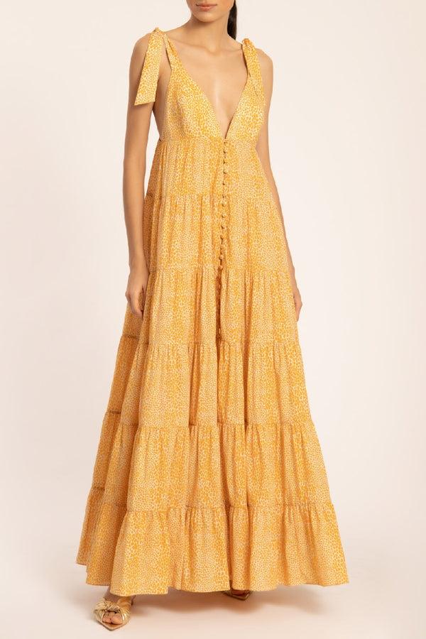 Adriana Degreas Tortoise Long Dress With Straps