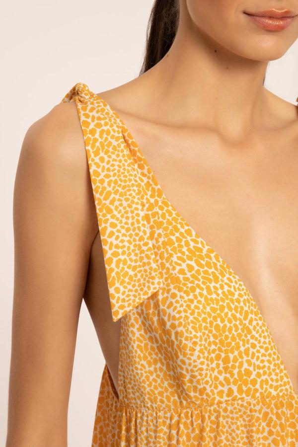 Adriana Degreas Tortoise Long Dress With Straps