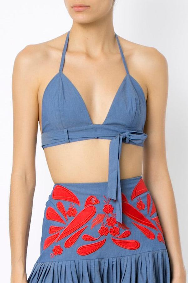 Adriana Degreas Triangle Bikini With Knot Detail