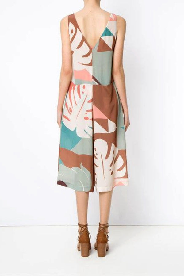 Adriana Degreas Tropiques Midi Jumpsuit