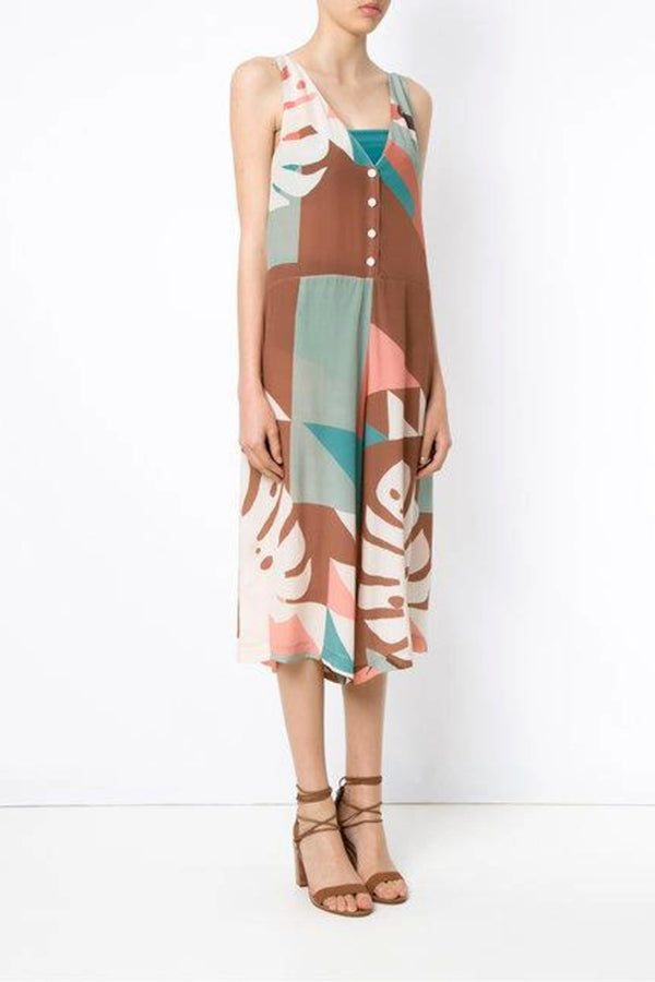 Adriana Degreas Tropiques Midi Jumpsuit