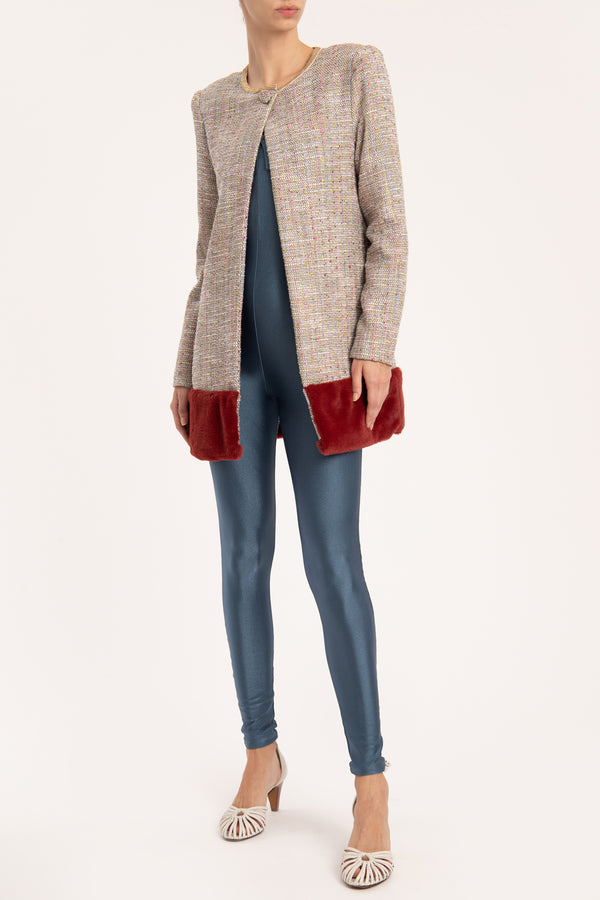 Adriana Degreas Tweed Coat