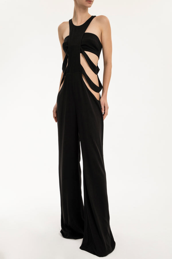 Adriana Degreas Twill Chalis Jumpsuit