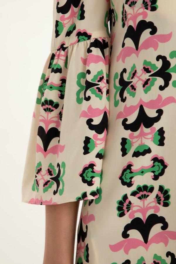 Adriana Degreas Twisted Flower Midi Robe