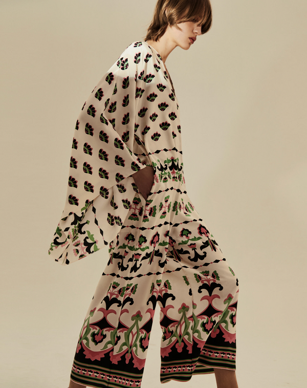 adriana degreas Twisted Flower V-Neck Jumpsuit