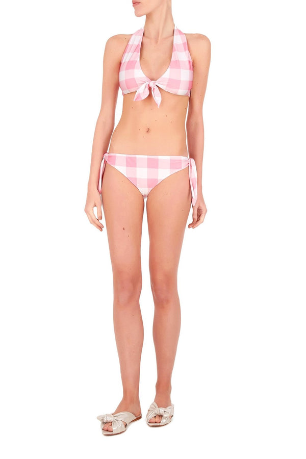 Adriana Degreas Vichy Halterneck Bikini With Knot