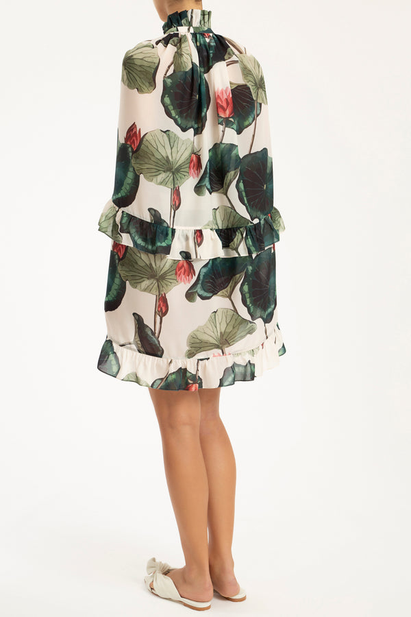 Adriana Degreas Victoria Regia Ruffled Cape