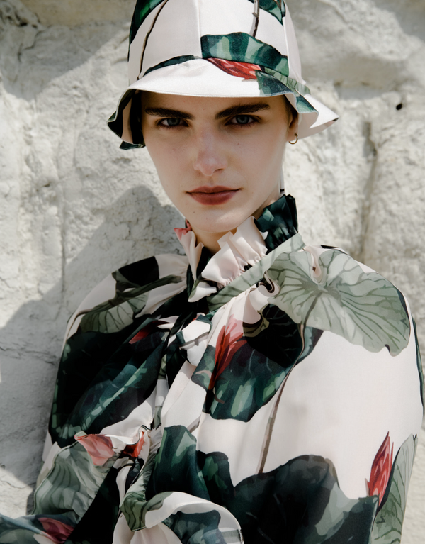 adriana degreas Victoria Regia Ruffled Cape