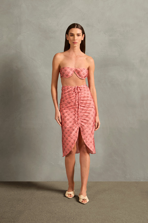 adriana degreas Vintage Lily Frilled Midi Skirt