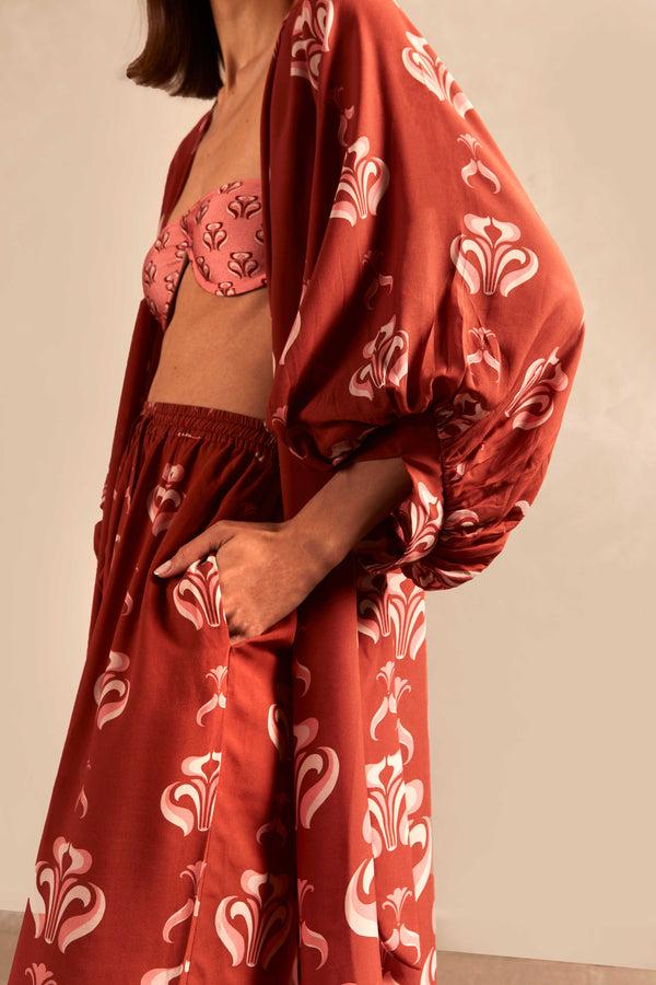 Adriana Degreas Vintage Lily Long Robe