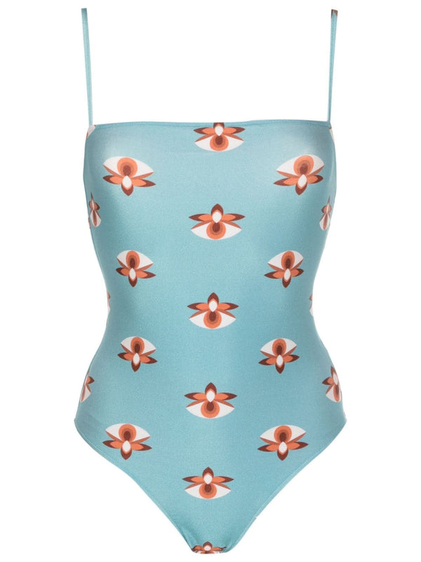 Adriana Degreas Vintage Orchid Straps Swimsuit