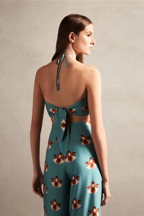 Adriana Degreas Vintage Orchid Top With Ties