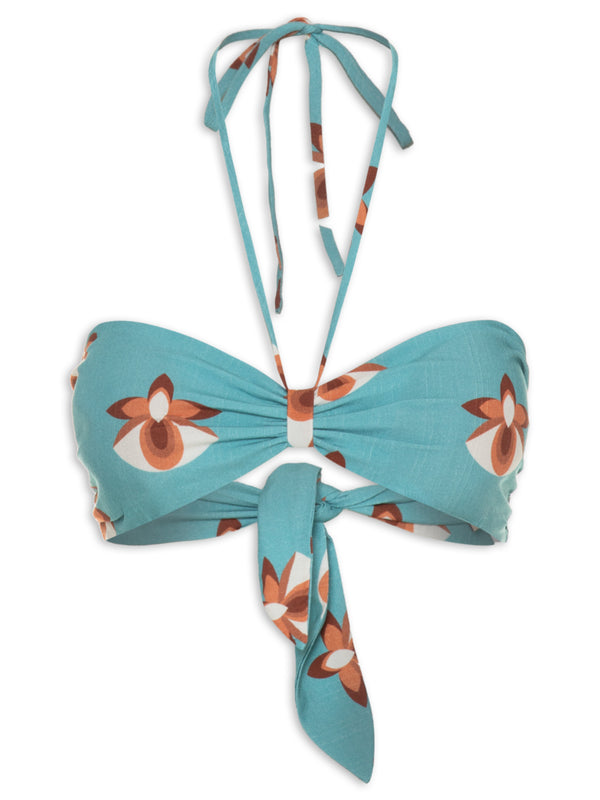 Adriana Degreas Vintage Orchid Top With Ties
