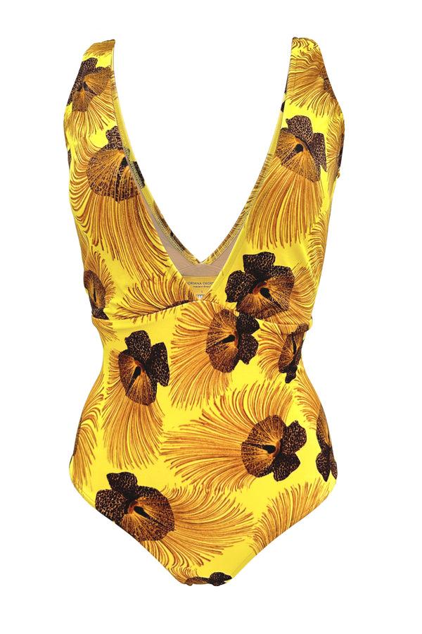 adriana degreas Vintage Orchid V-neck Swimsuit