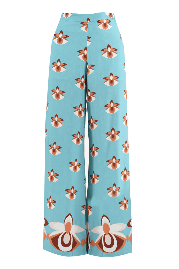 Adriana Degreas Vintage Orchid Wide-Leg Pants