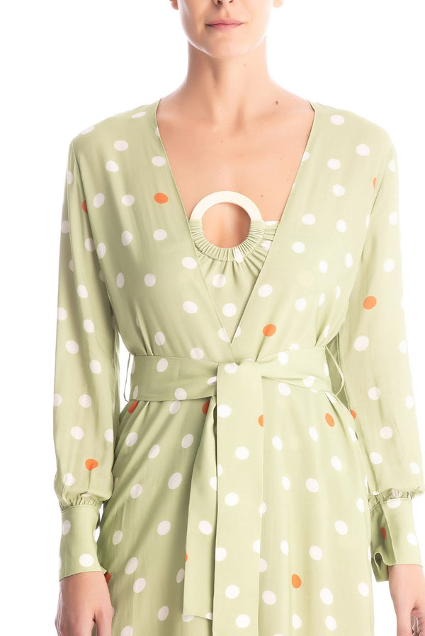 Adriana Degreas Vintage Pois Midi Robe