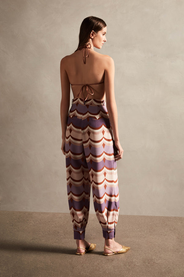 Adriana Degreas Vintage Waves Carrot Pants