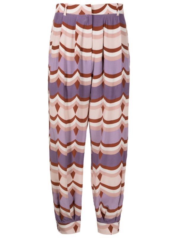 Adriana Degreas Vintage Waves Carrot Pants