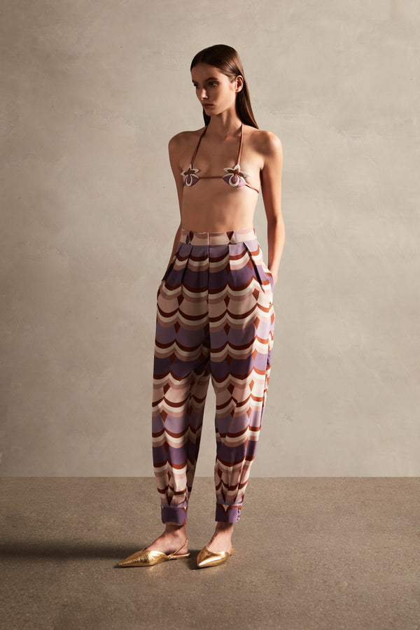 adriana degreas Vintage Waves Carrot Pants