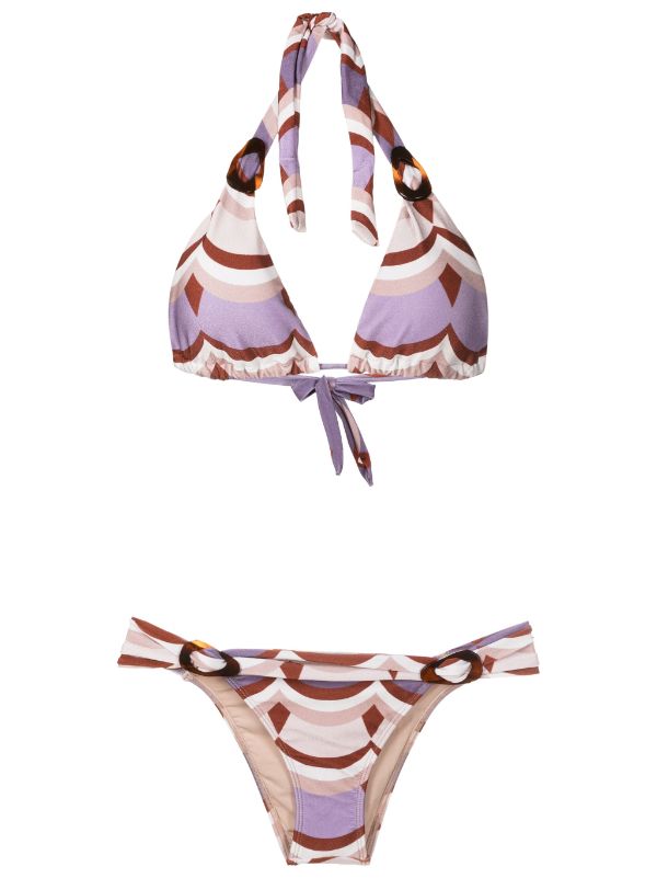 Adriana Degreas Vintage Waves Long Triangle Bikini
