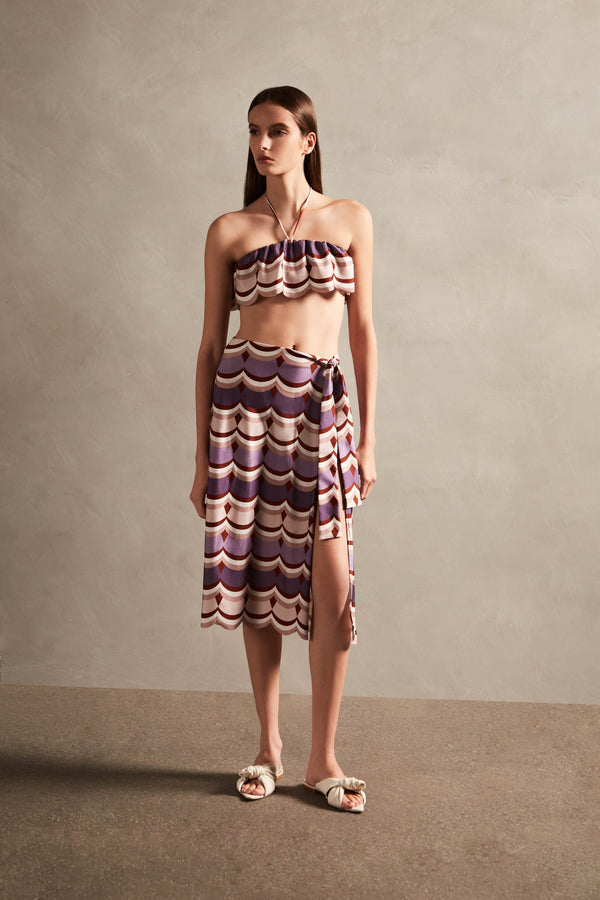 adriana degreas Vintage Waves Midi Skirt