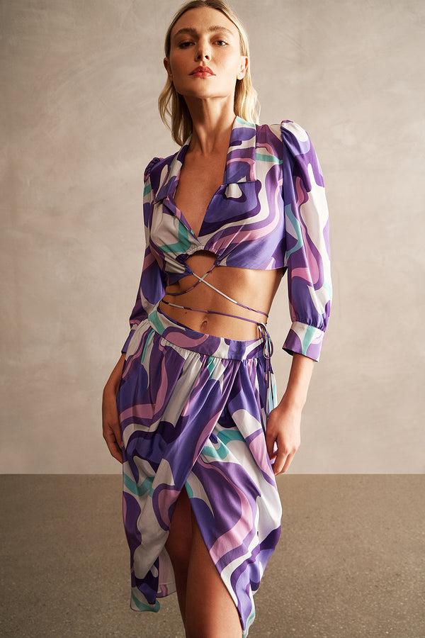 adriana degreas Wave Wraparound Blouse