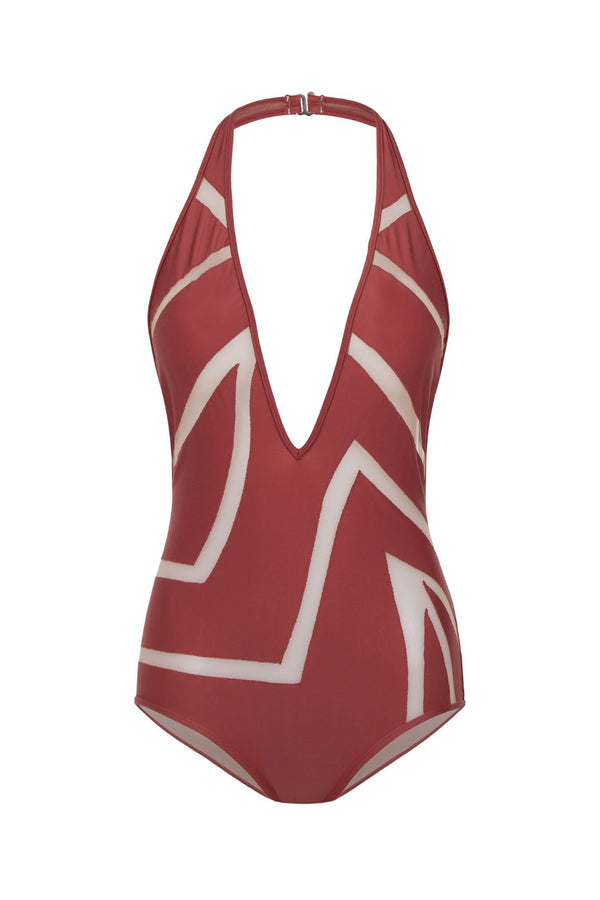 Adriana Degreas Zebra Halterneck Swimsuit