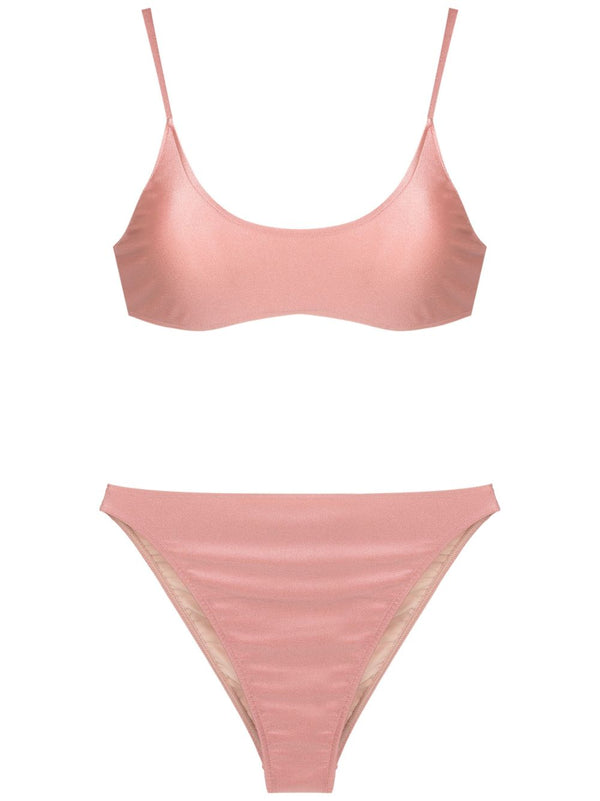 Adriana Degreas Arisaema Solid High-Leg Straps Bikini