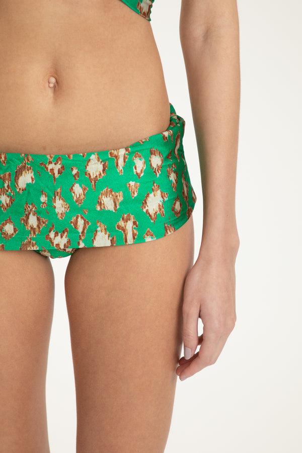 Adriana Degreas Brush Leopard Print Wraparound Bikini