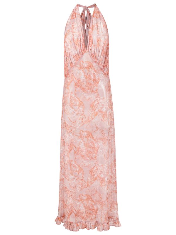 Adriana Degreas Bulles De Mer Halterneck Long Dress